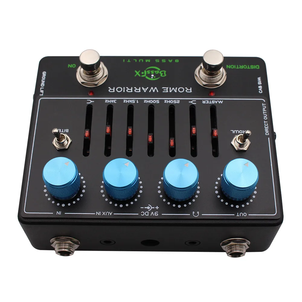 FANMUZK ROME WARROR Bassfx Series Педаль басового эффекта Гитарный предусилитель с искажениями/прямая коробка Высокогибкий тон Активный 6-полосный FANMUZK ROME WARROR Bassfx Series Педаль басового эффекта Гитарный предусилитель с искажениями/прямая коробка Высокогибкий тон Активный 6-полосный
