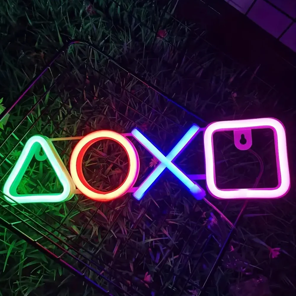 1pc Bedroom Game Neon Sign, Game Room Icon Light, Gaming Neon Light, USB Powered LED Sign for Room, Kids, Bar Party Wall Decor