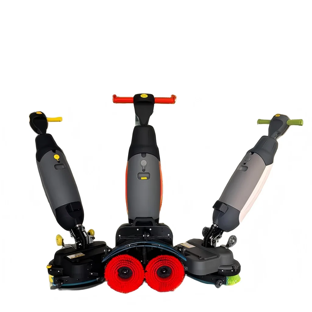 Hot Products Cordless Floor Scrubber Small Double Disc Electric Mini Clean Walking Home Floor Scrubber