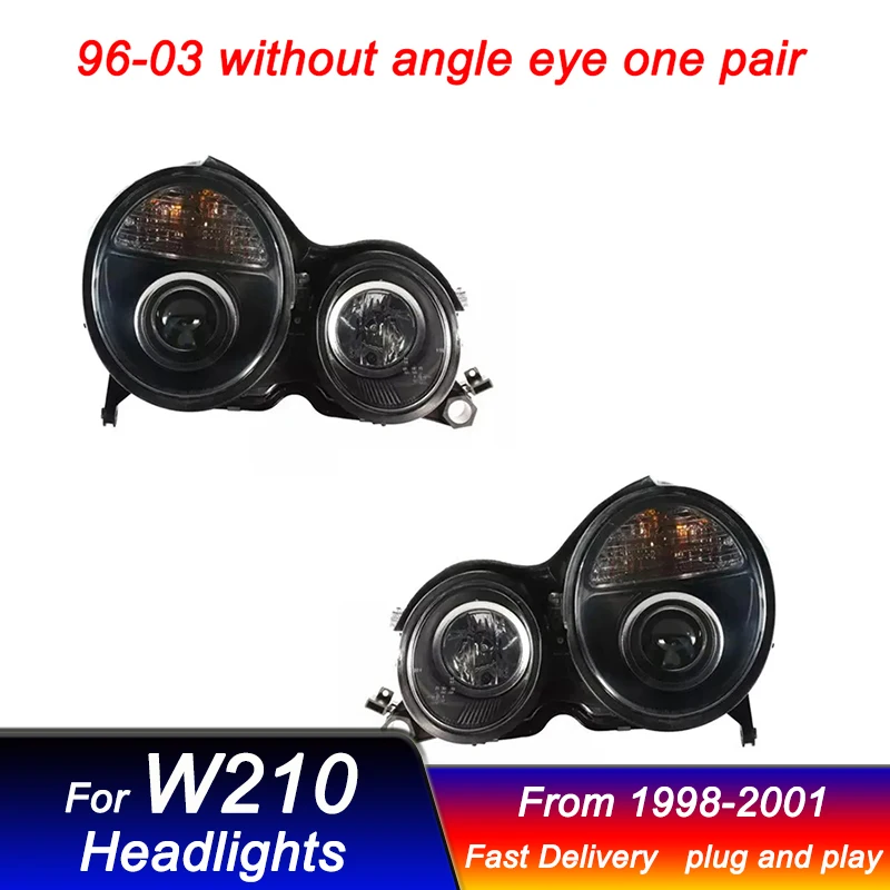تصفيف السيارة المصابيح الأمامية لمرسيدس بنز W210 1998-2001 نمط جديد كامل LED DRL ديناميكية إشارة رئيس مصباح الجبهة ضوء الجمعية