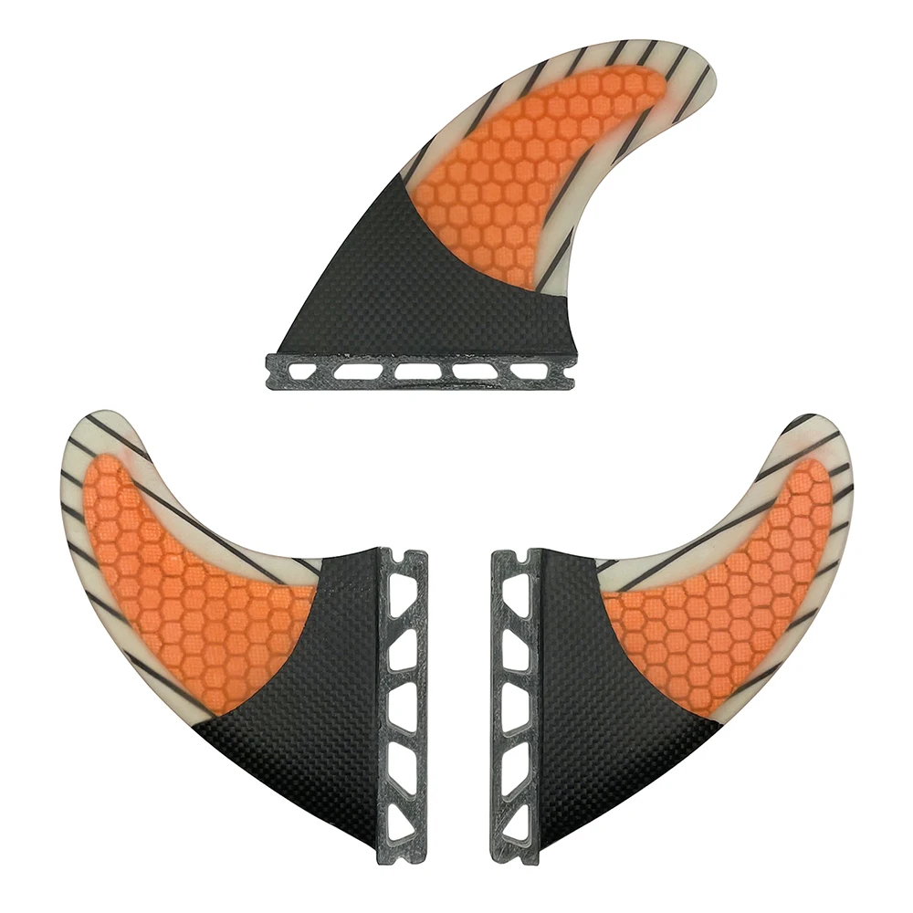 

Carbon Fiber UPSURF FUTURE M/L Surfboard Fins Tri tabs Quilhas Fiberglass Honeycomb Short Board Fins Thruster Surfing Fins