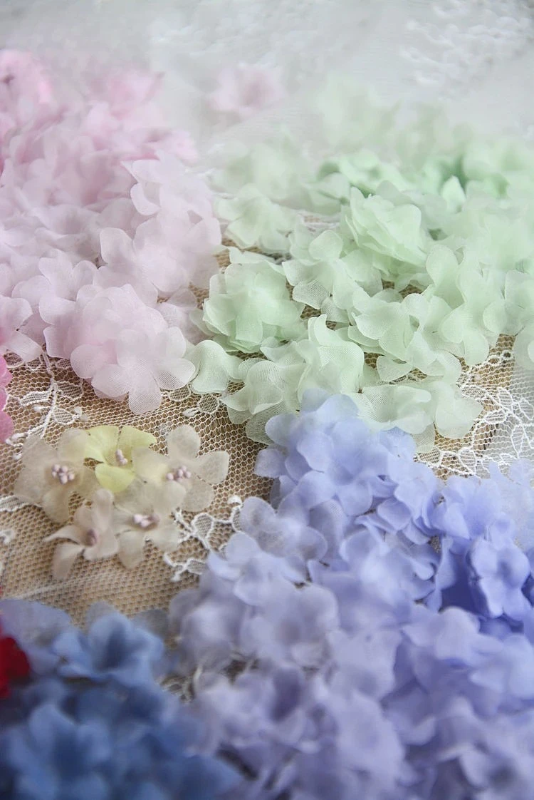 

100PCS 2.2cm Multicolor DIY Handmade 3D Organza Flower DIY Wedding Dresses Veil Mini Flowers Baby Clothes Making Materials