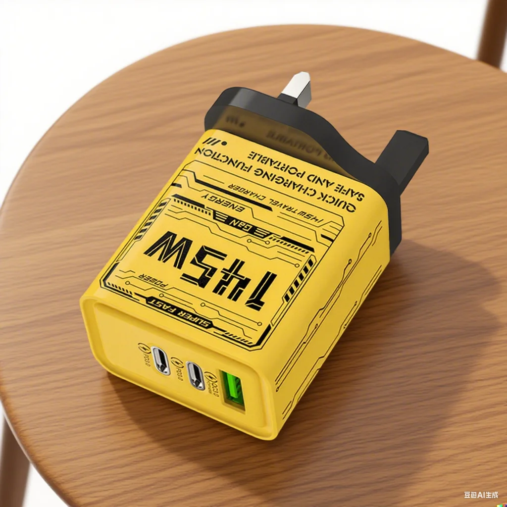 

iPhone, Samsung, Huawei, Xiaomi Fast Charging 145W GaN Phone Charger with 3 USB Type-C Ports; Perfect Travel Power Adapter