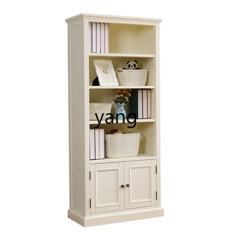 

LHN simple modern bedroom locker storage cabinet solid wood bookcase with door