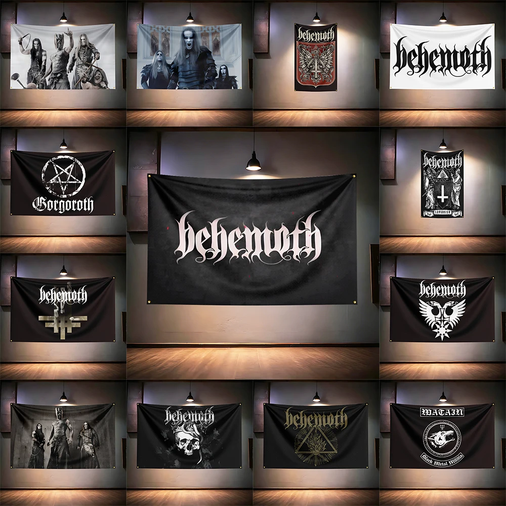 

Rock Music Flag 3x5ft for Behemoth Fans Banner HD Print Brass Grommet Garage Bedroom Living Room Dorm Wall Decor Tapestry