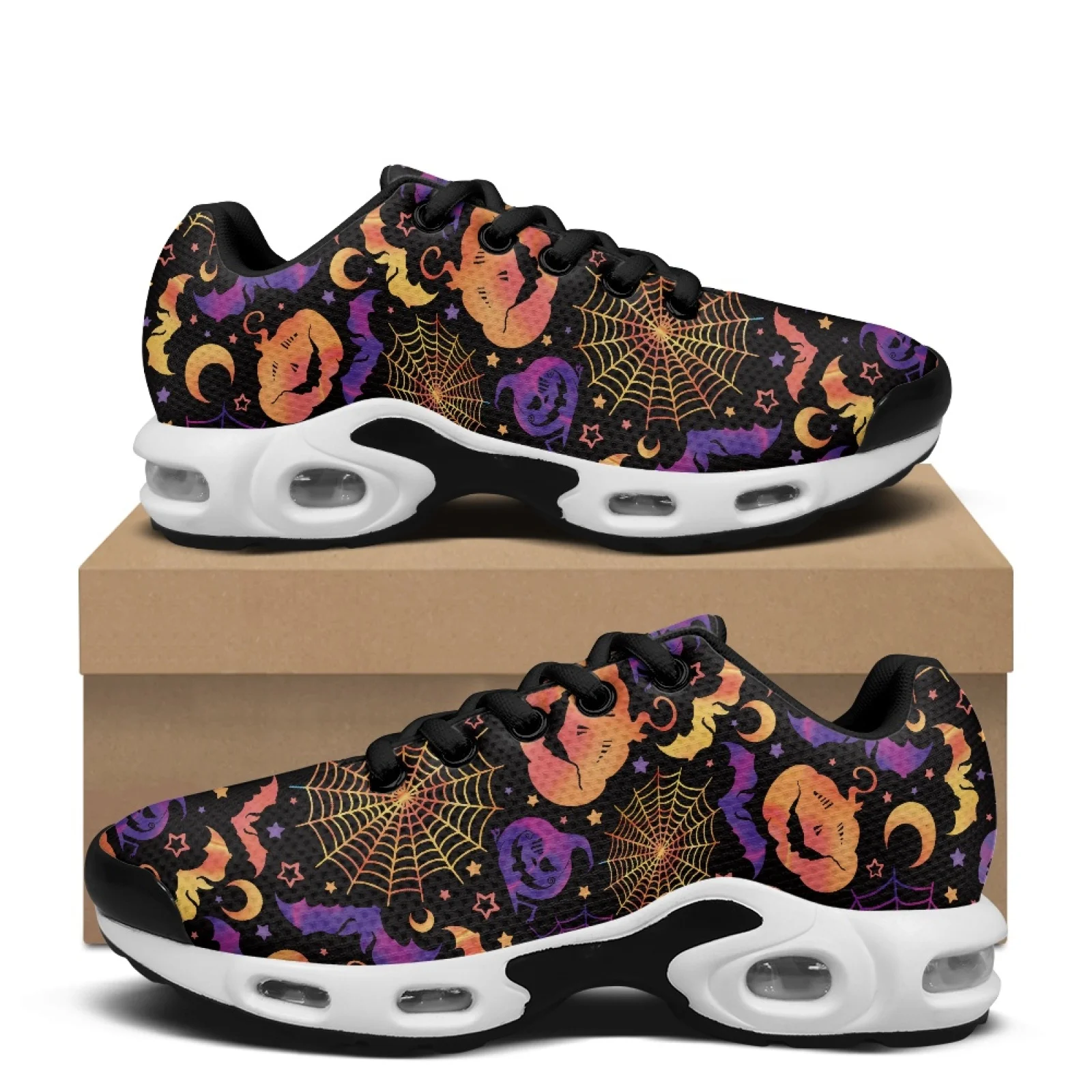 PENSTROLL Halloween Spooky Fashion Tennis Sneakers for Men Mesh Athletic Shoes Walking Sneakers