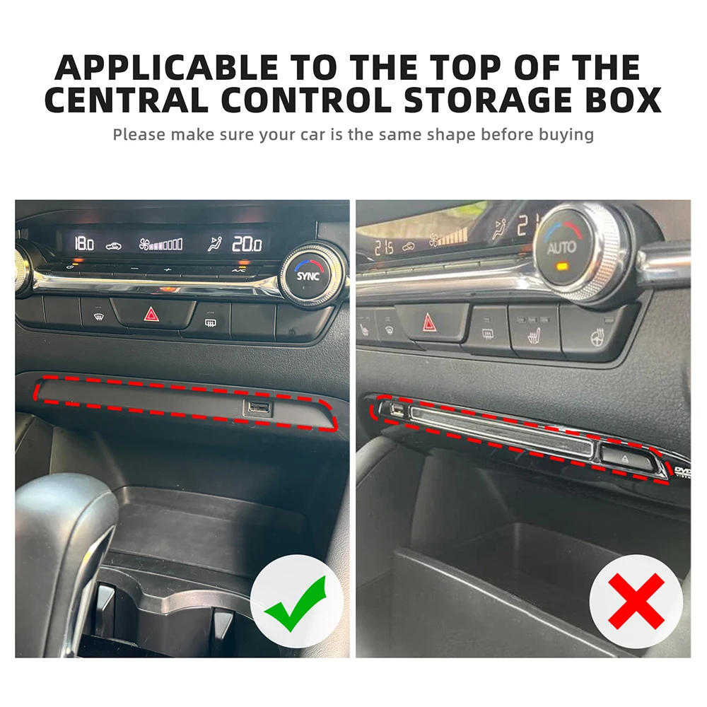 

Premium Suede Sticker For Mazda 3 BP 2019 2020 2021 2022 2023 2024 2025 Mazda3 Axela LHD RHD Car Central Control USB Port Panel