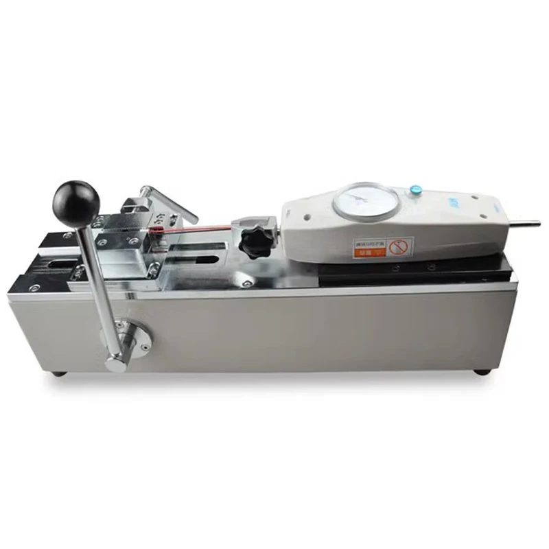 Máquina de prueba extensible de material de arnés de Terminal, probador electrónico de empuje, película de cuerda de bolsa tejida de silicona de resorte, pantalla digital