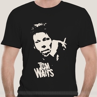 TOM WAITS BLACK PORTRAIT POSTER SHIRT nick cave ALL SIZES fashion t-shirt men cotton brand teeshirt