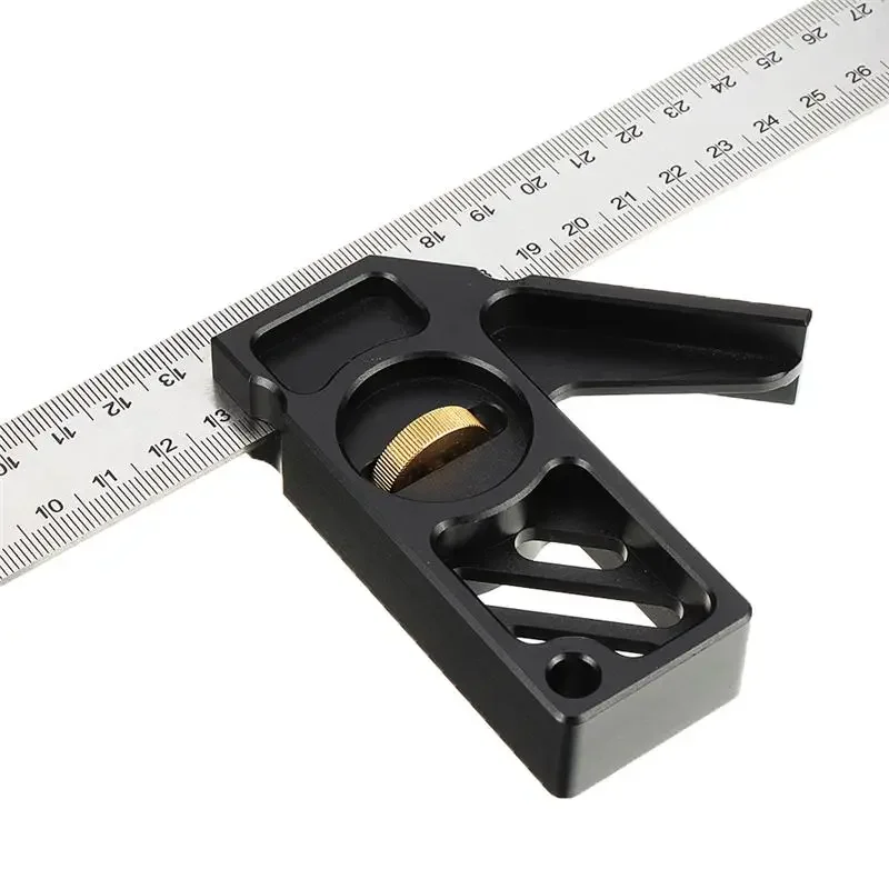 300mm Ruler Adjustable 45 90 Angle Positioning Block Gauge Line Marking Gauge Scriber DIY Carpentry Scribing Measuring Tools