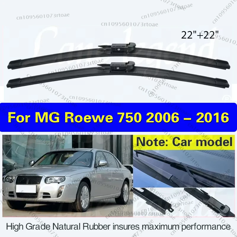 

Car Wiper Blade For MG Roewe 750 2006 - 2016 Front Window Windscreen Windshield Soft Rubber Rain Brush 22"+22" Car Accessories