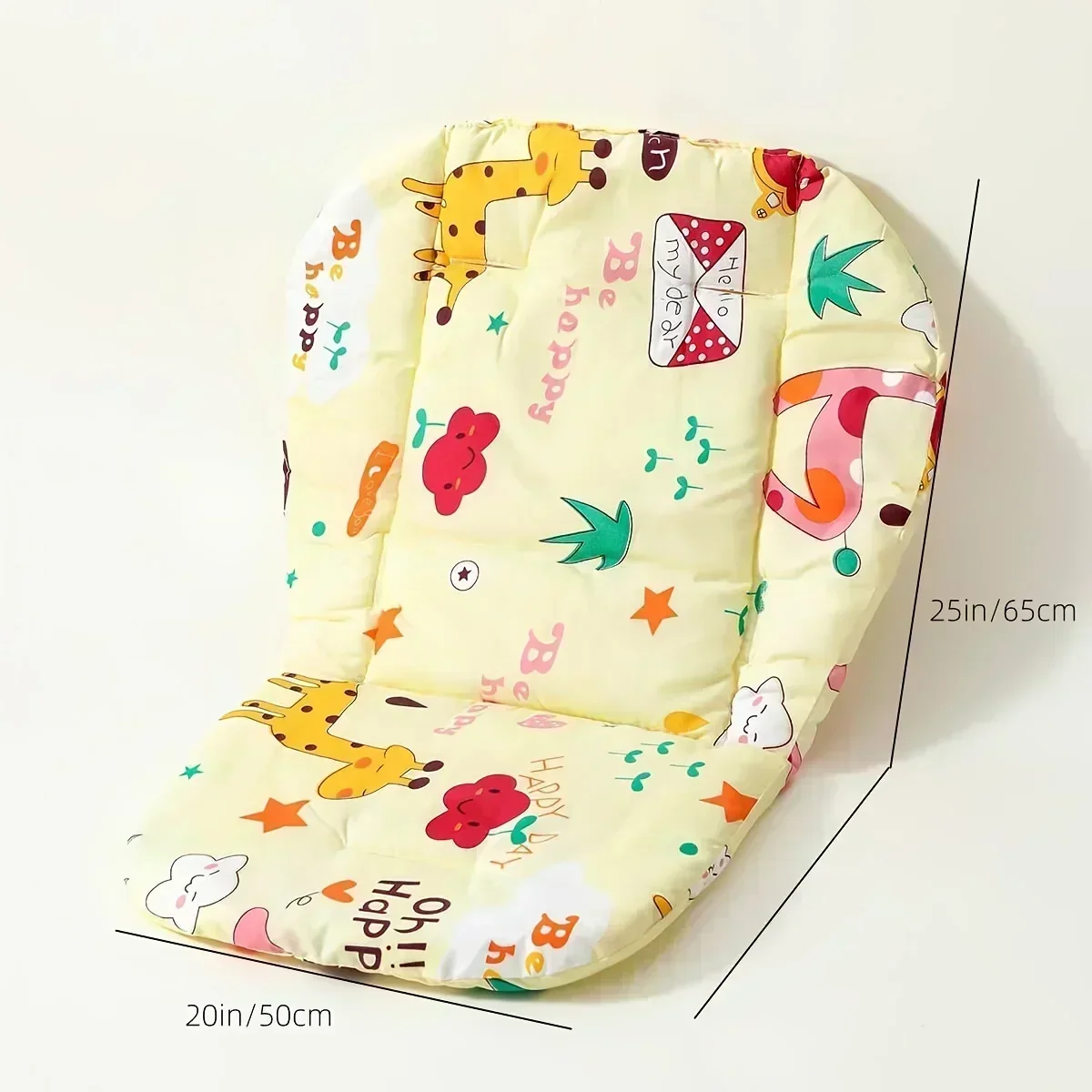 

Baby Cushion for High Chair, Baby Stroller Seat Cushion, Cute Animal Pattern Cushion Soft Double-Sided Thick Cushion Breathable