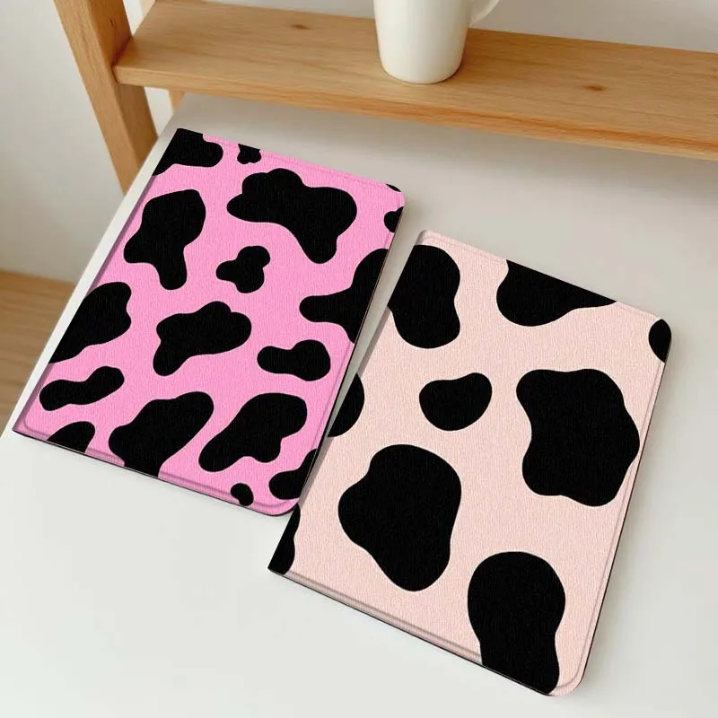 

Pink Cow Print Cartoon Gift Tablet Case For Apple iPad Air Pro mini 1 2 3 4 5 6 7 8 9 11 M2 M3 M5 M4 5th 6th 7th 10th 11th