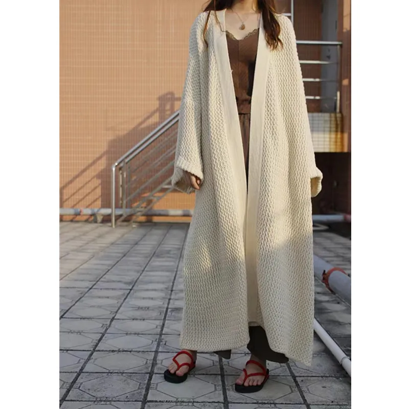 

Autumn and winter new women's knitted long sweater fashionable casual solid color long sleeved women