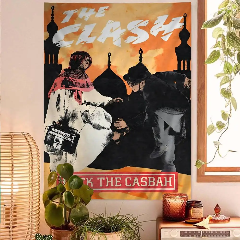 

Clash The Band Tapestry Art Printing Cheap Hippie Wall Hanging Bohemian Wall Tapestries Mandala Art Home Decor