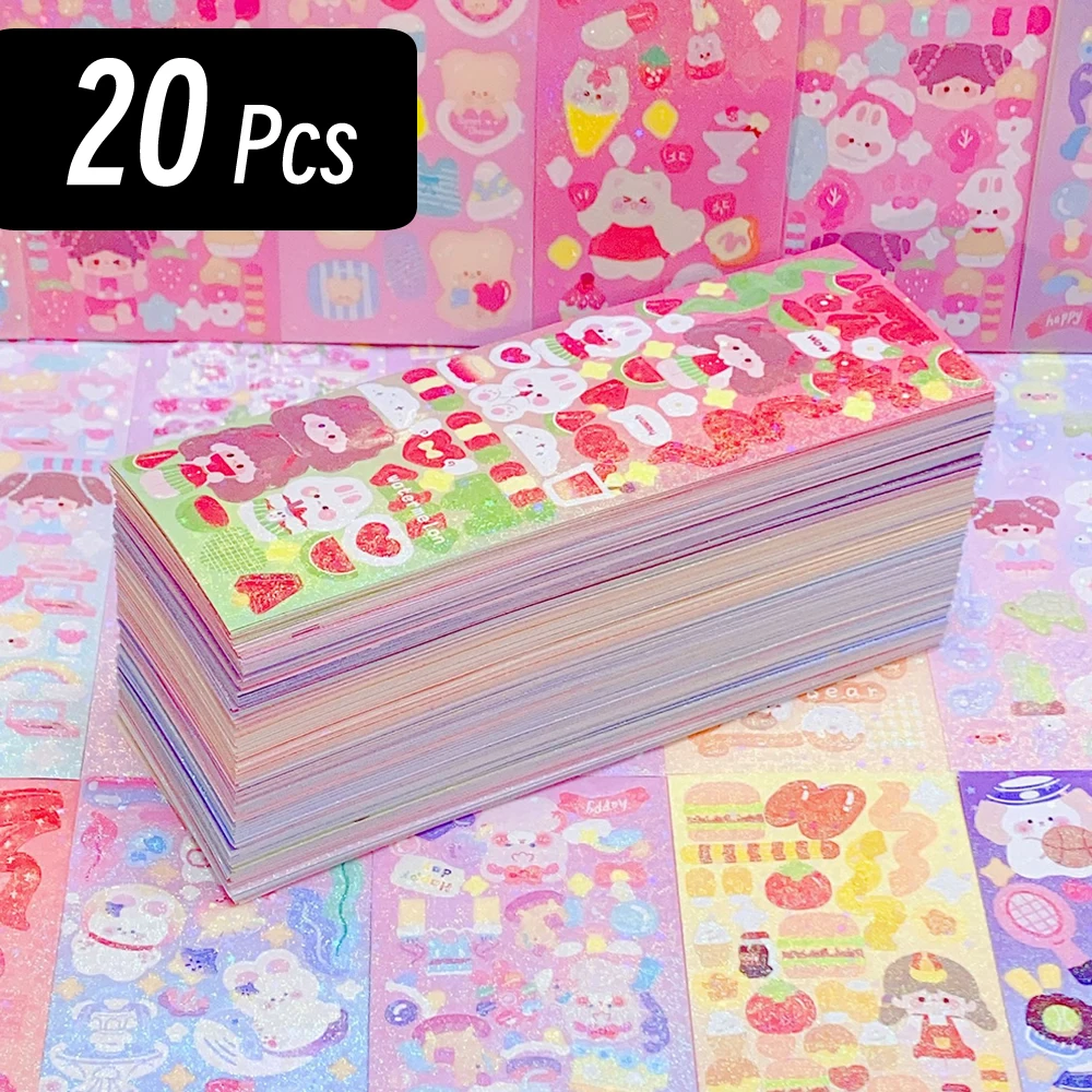 200pc Kawaii Sticker Pack — Cute Korean Paper Scrapbooking Set image