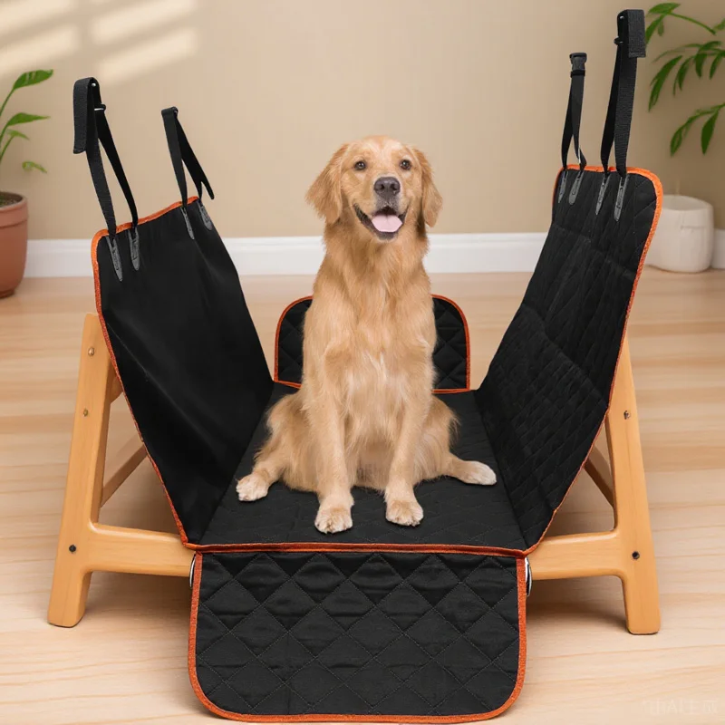 

Waterproof Pet Seat Cover Large Dog Car Hammock Stylish Diamond Pattern Easy to Use for Various Car Models Dog Seat Cover