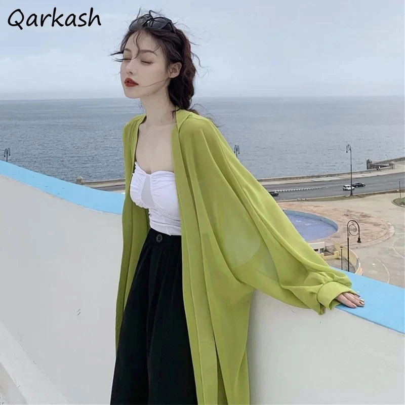 

Jackets Women Sunscreen Colorful Simple Solid Summer Vacation Korean Style All-match Trendy Leisure Ladies Sweet Classic Modern