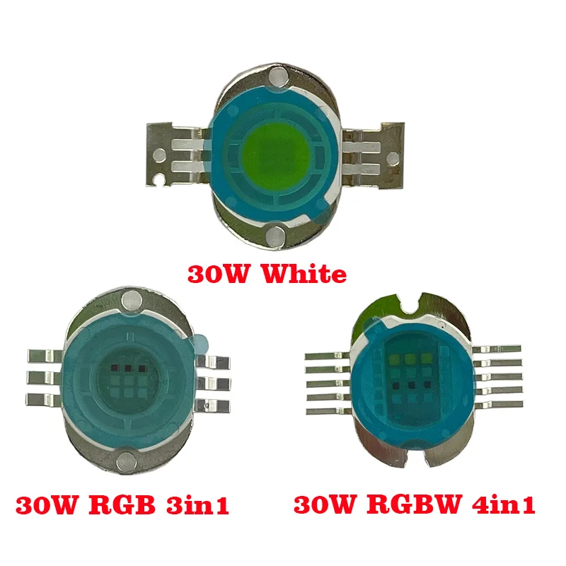 High Power 30W COB LED White RGB 3in1 or RGBW 4in1 LED Bulb Light chips White for LED Stage Lights