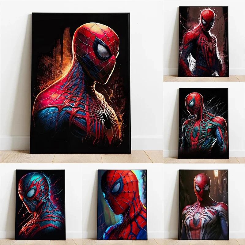 

Miniso Disney Marvel Spiderman Poster Superhero Canvas Painting Classic Movie Posters Wall Art Prints Living Room Home Decor