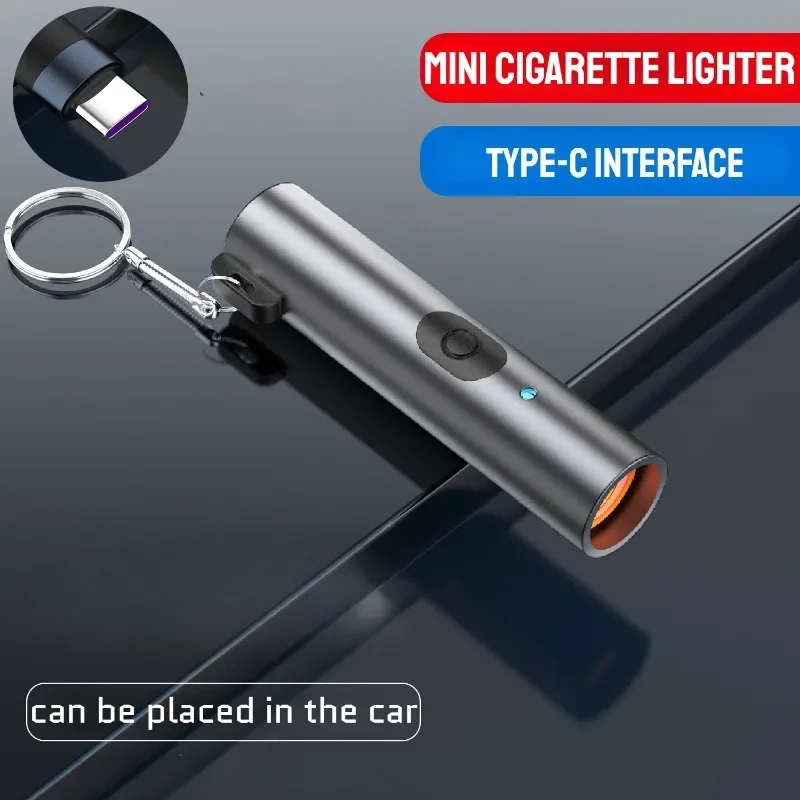 

New Mini Fast Charge Can Be Placed in The Car Cigarette Lighter Type-c Interface Men's Smoking Gadget Smoke Accessories Lighter