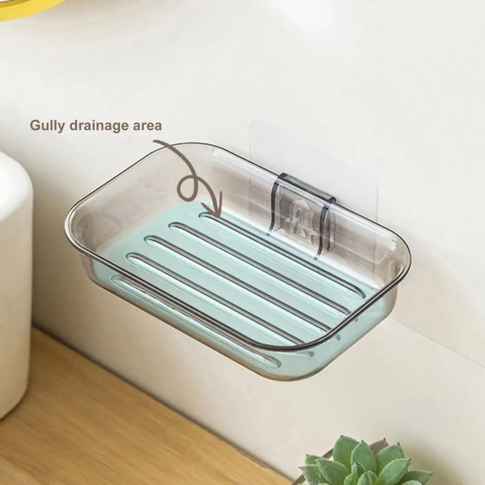 Wall Mounted Soap Dish Bathroom Soap Organizer Modern Pet Wall Mount Soap Dish for Quick Drain Kitchen Bathroom No for Shampoo