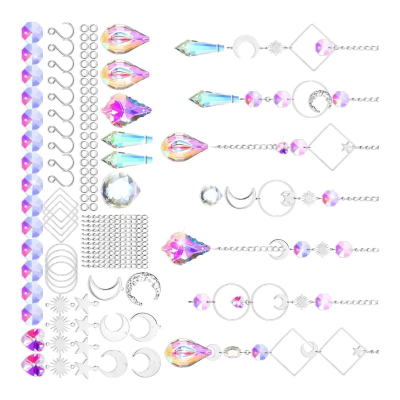 Attrape-soleil en cristal pour fenêtre intérieure, 200/370/157 pièces, livraison directe