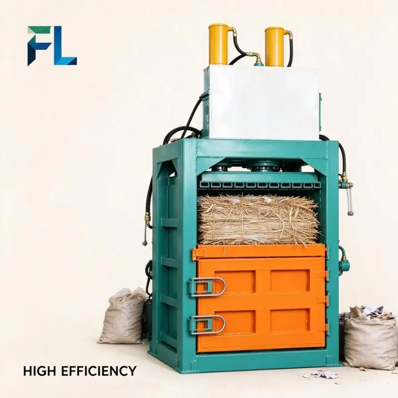 Hydraulic Baler Semi Automatic Compression Machine Wide Application for Plastic Film Textile Waste Bundling