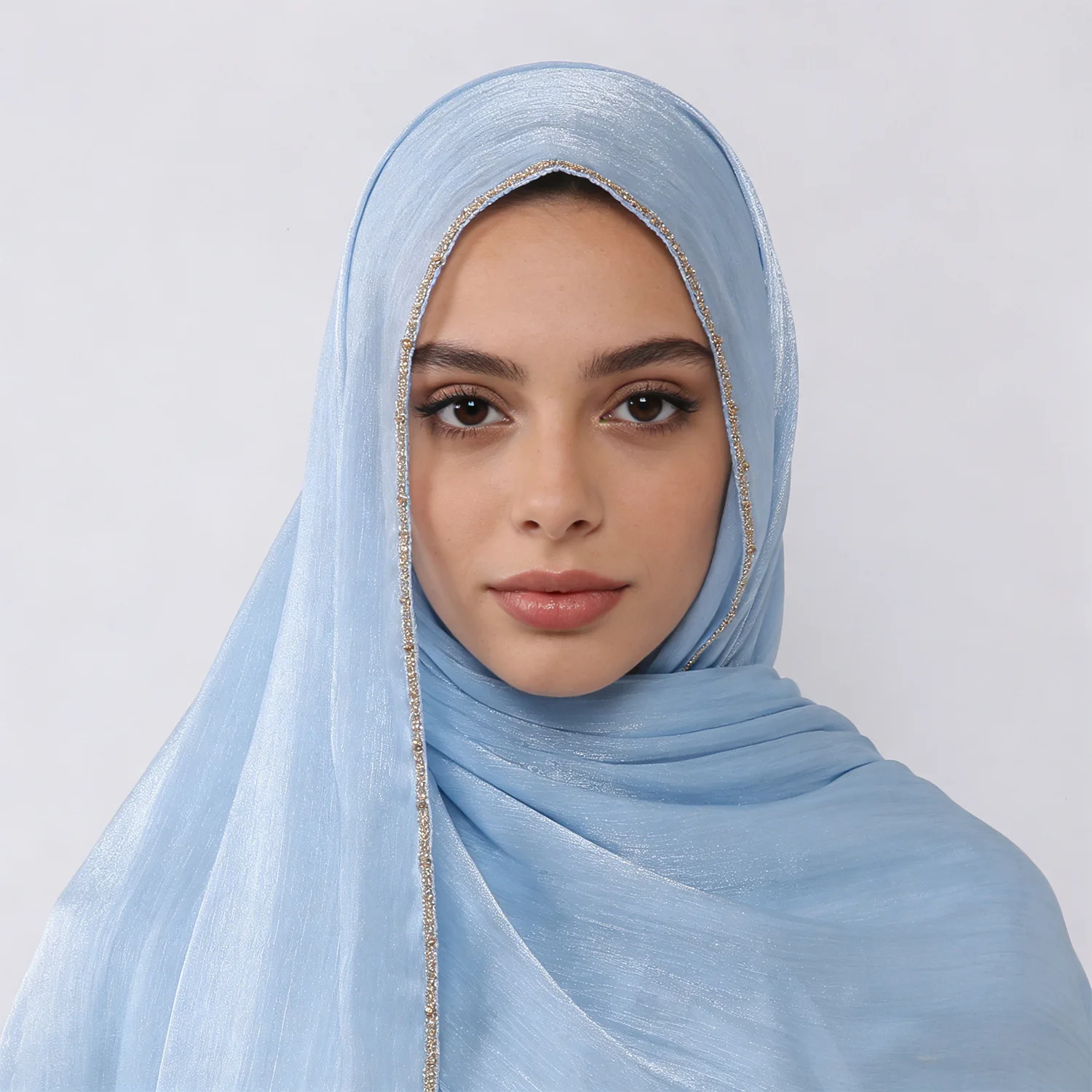 

African Scarf Lightweight Hijab Solid Turban Long Tube Undercap Ethnic Headband Full Neck Coverage Wrap Headwear For Ladies