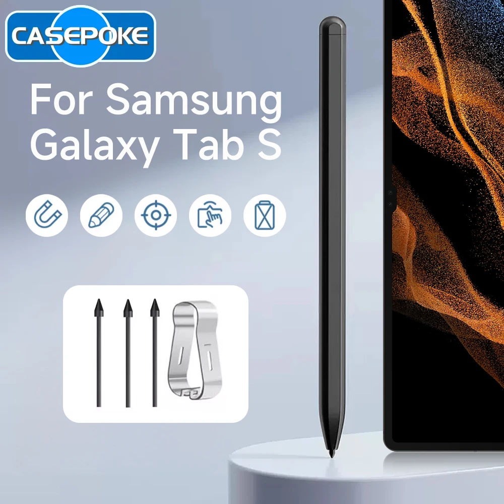 ปากกาสไตลัสแท็บสำหรับ Samsung Galaxy Tab S พร้อมปากกาสไตลัสปฏิเสธฝ่ามือสำหรับ Samsung Galaxy Tab S6 Lite S7 S8บวก S9 + ด้วย3ปลายดินสอ