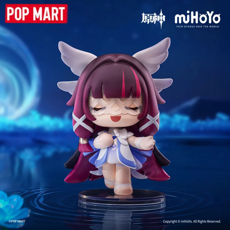 

POP MART подлинная Genshin Impact Q версия мини-серия слепая коробка фигурка аниме игровой персонаж Коллекционная модель игрушки подарки на день рождения