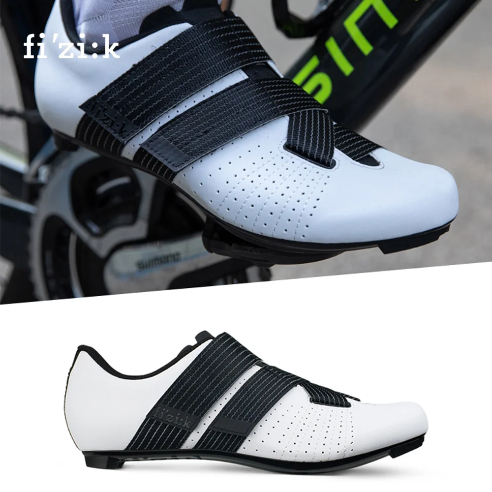 Fizik Tempo Powerstrap R5 Reflective Road Cycling Shoes Road Bike SPD-SL Lock Shoes Lightweight Breathable Racing