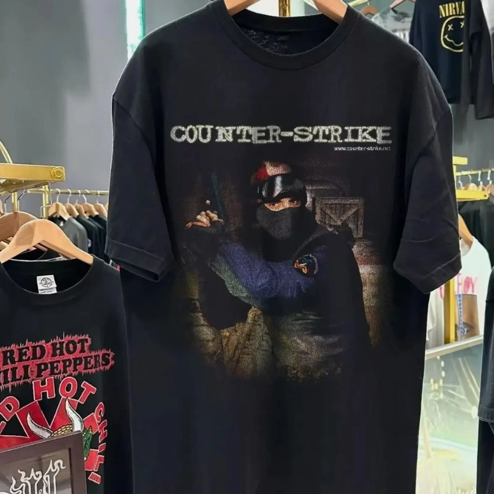 COUNTERSTRIKE 1 6 1999 PROMO VINTAGE BLACK T SHIRT for men and women S 5XL vintage Washed graphic Breathable streetwear Casual