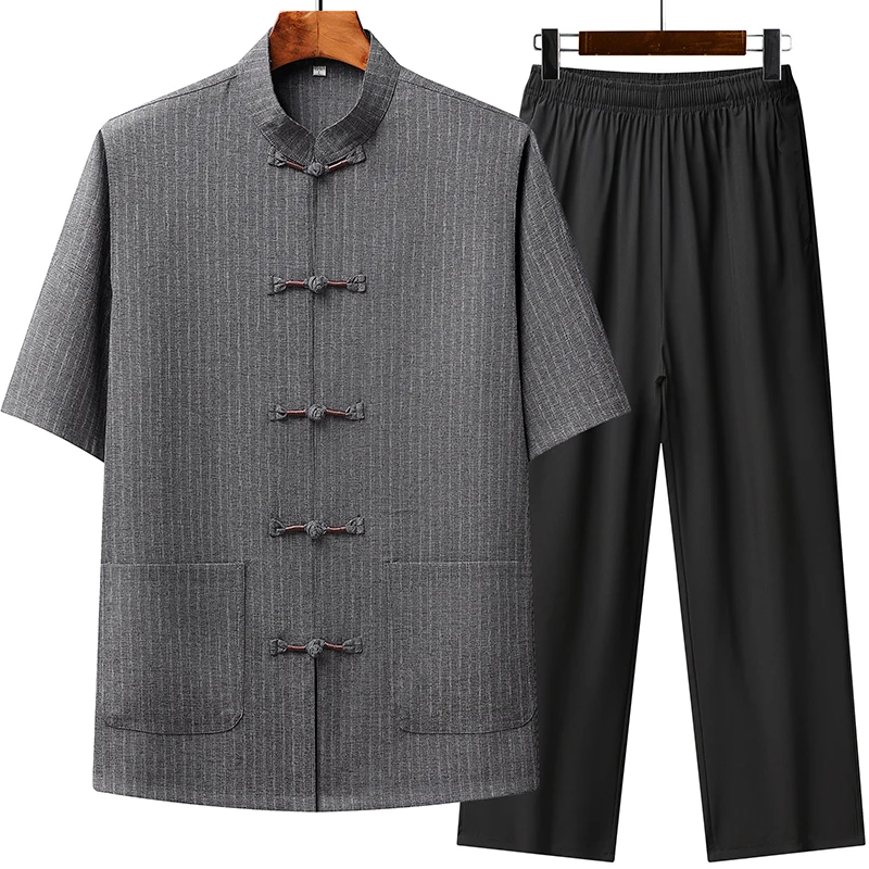 

Short Sleeve shirts +Trousers men Casual Suit Men 2026 Summer High-Quality Comfortable Trendy Breathable Versatile Two-Piece Set