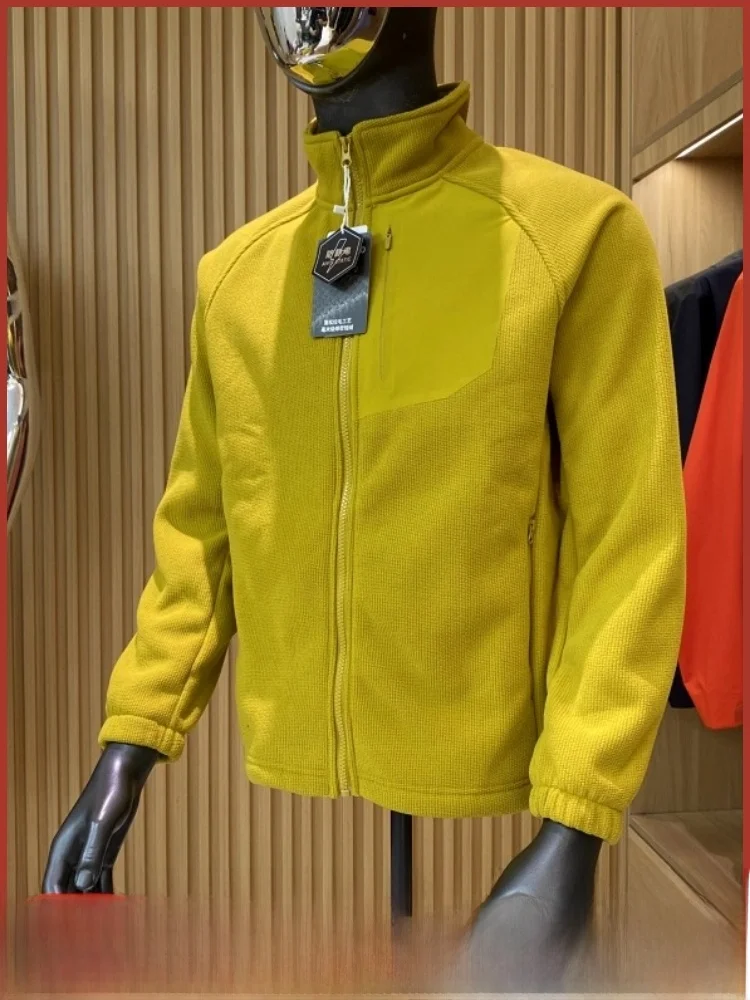 

Outdoor Fce Lined Stand Collar Jaet Men's Casual Warm Coat for Couples Spring Autumn Winter Polyester Fiber Zipper Closure