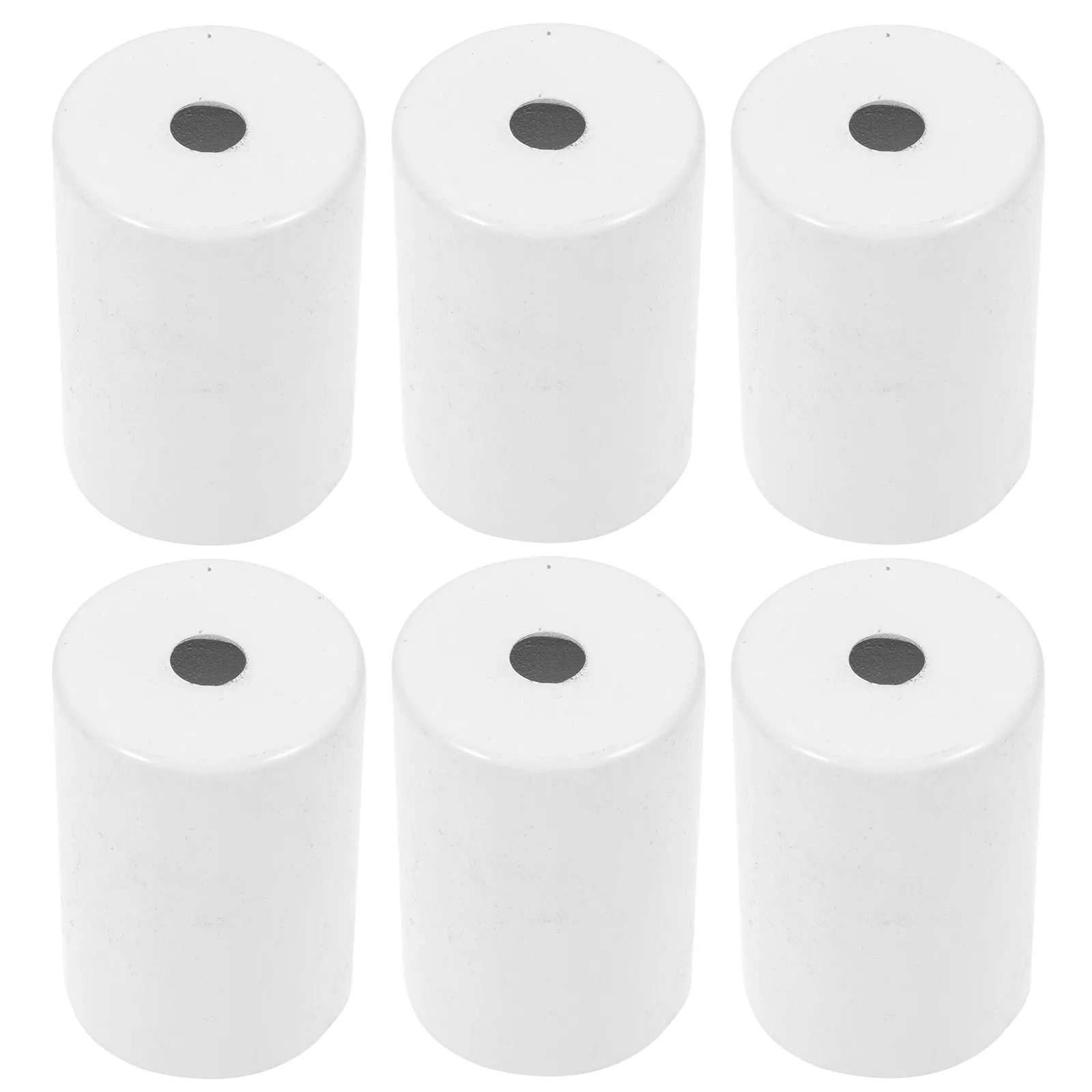 

Набор из 6 металлических цилиндрических декоративных наконечников для светильников с глянцевым покрытием, современные, для настольных, напольных, люстр и настенных ламп E27