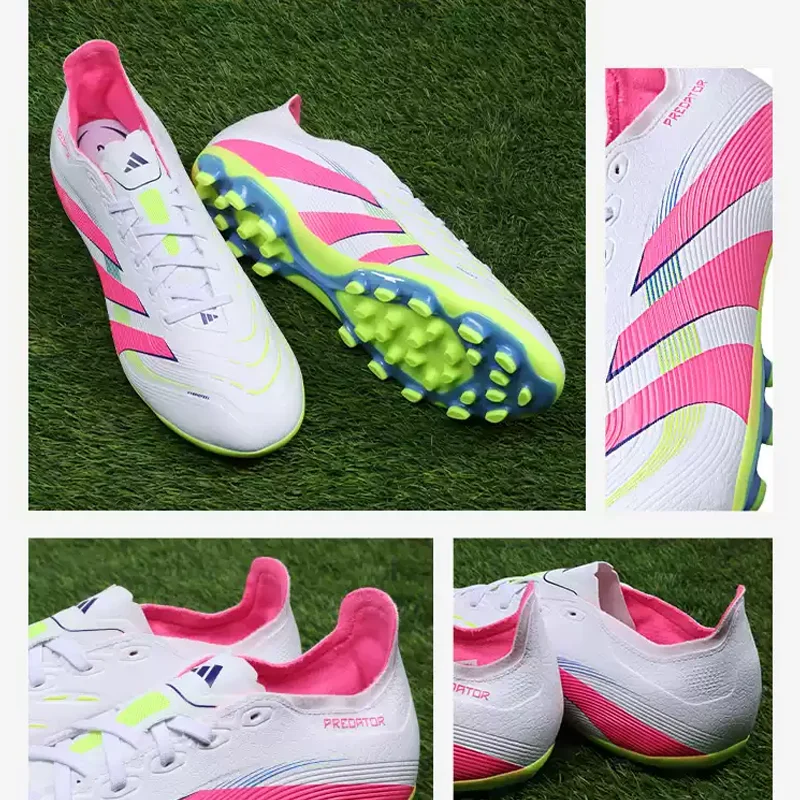 Adidas ID3836 AG Soccer Cleats Hybridfeel Upper Strikescale Lace Up Firm Ground Training Football Sneakers