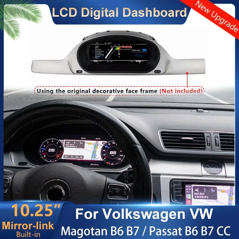 

Virtual Instrument Cluster CockPit LCD Speedometer For Volkswagen VW Passat B7 CC B6 Magotan B6 B7 Digital Dashboard Panel