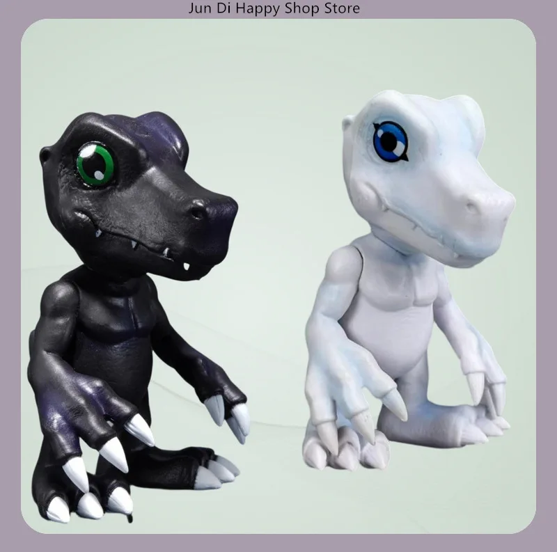

10cm Digimon Agumon Black/White Anime Figure Model Statue Collection Desktop Decoration Ornament Toy Gift for Fans
