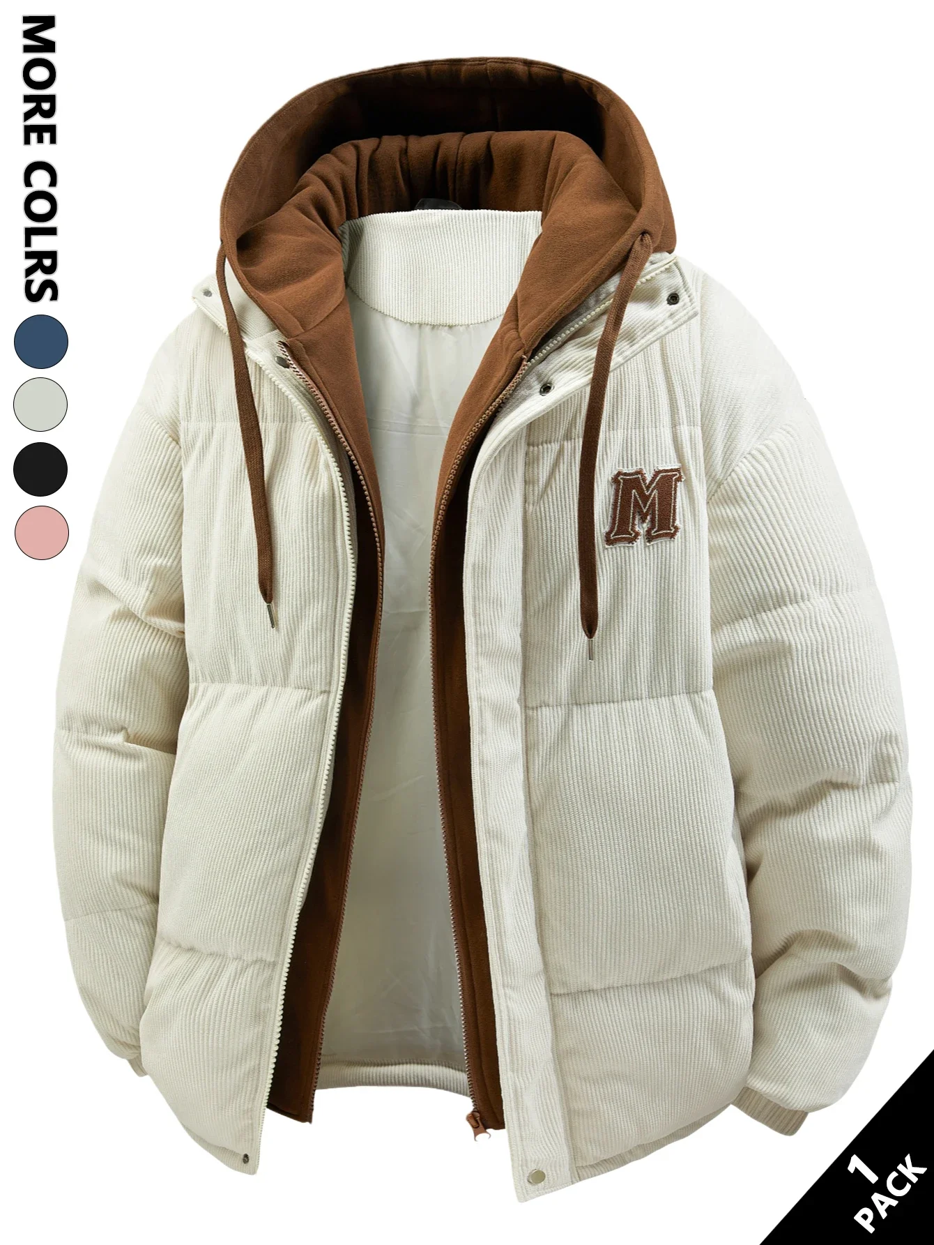 

2025 Новая мужская хлопковая куртка с капюшоном, прочная, универсальная, теплая, повседневная домашняя одежда, стиль ретро