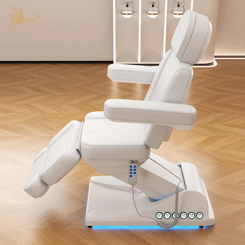 Home Spa Wellness - 金属フレームとバフ合成皮革張りの調整可能な電動マッサージベッド、サロン、スパ、家庭用ウェルネスセラピーに最適
