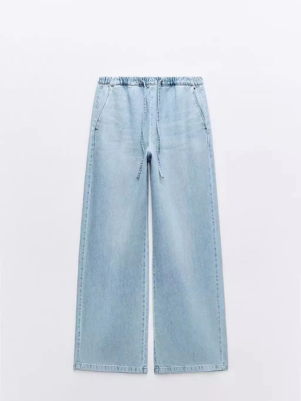 

Ретро американские свободные джинсовые брюки с высокой талией и поясом, весна-осень, Новое поступление, женские хлопковые эластичные джинсы