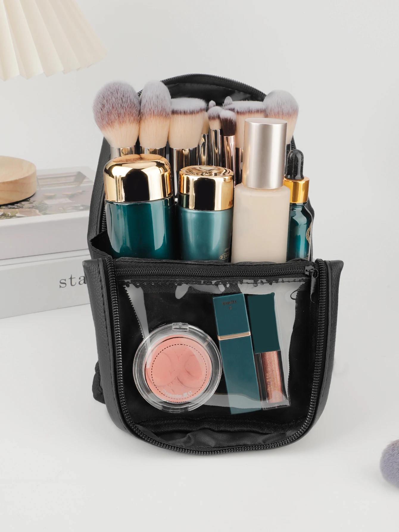 جديد أداة التجميل المنظم حقيبة السيدات يده فرشاة للمكياج حقيبة المحمولة قلم الحواجب أحمر الشفاه حقيبة التخزين