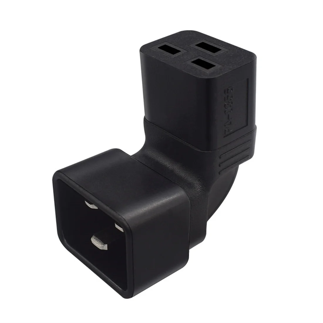 10pcs C20 C19 IEC 320 C20 to C19 16A Power Adapter Connector Plug Scoket Extension Down UP 90 Angle Converter For LCD LED Wall