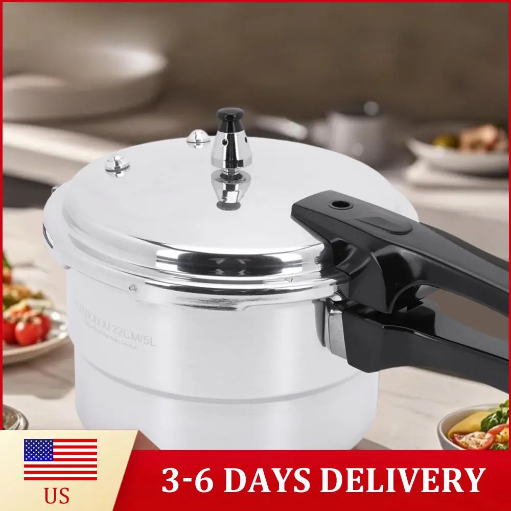 

Алюминиевая скороварка с паровой вставкой для газовых и индукционных плит, бытовая скороварка-пароварка для приготовления под давлением