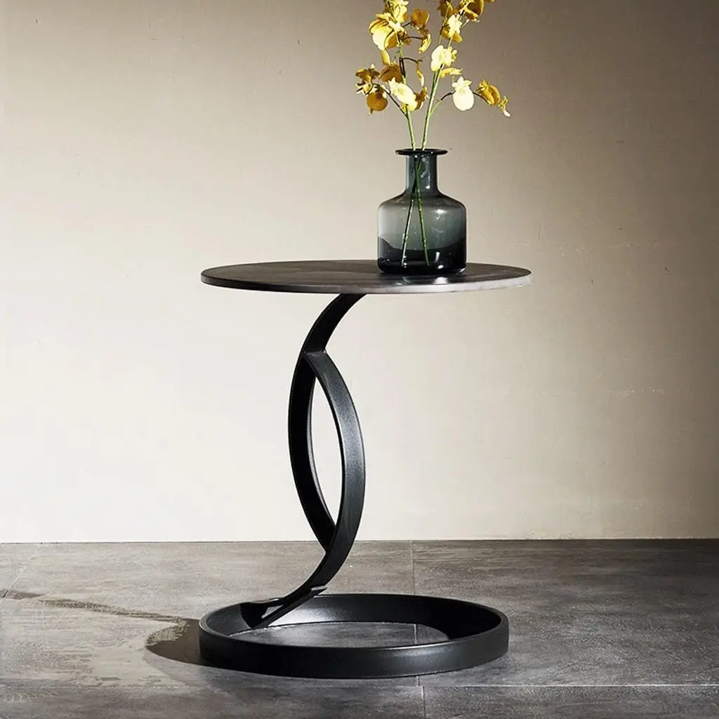 Side Tables Bedroom Nordic Slate Side Table, Simple Small Apartment Living Room Sofa Corner Table, Balcony Round Small Coffee