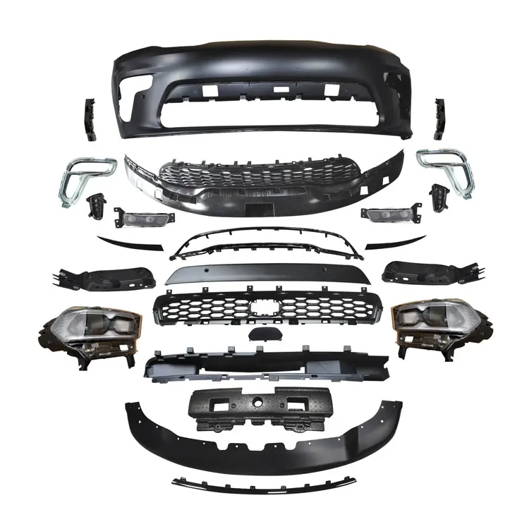 High Quality Auto Body Kit Front Bumper Grille With DRL Daytime Running Light Head Lamp for Dodge Durango USA Type 2021 - 2023