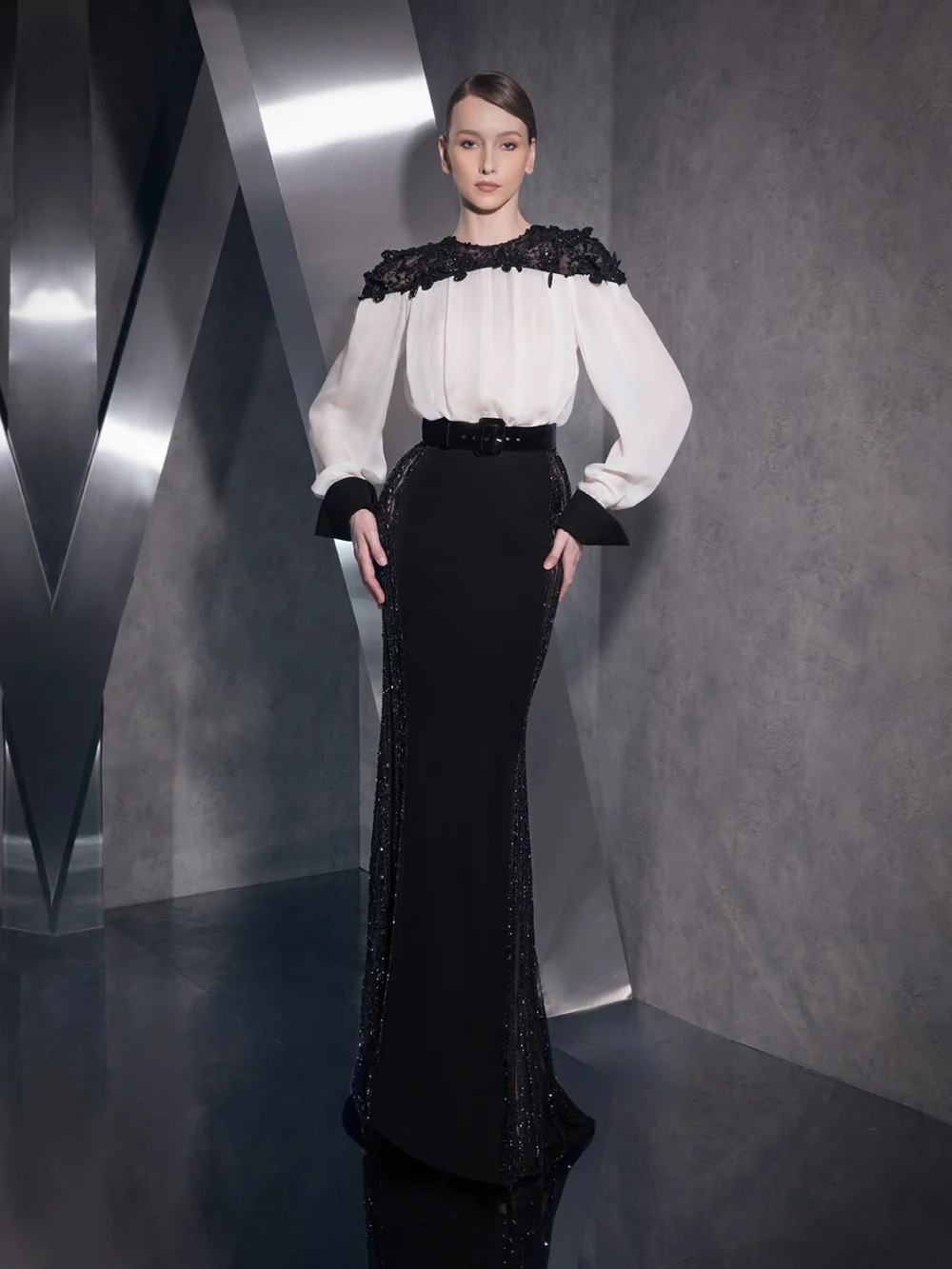 فستان سهرة لامع مزين بالخرز أنيق بأكمام طويلة فساتين أم العروس لحفلات الزفاف فستان مأدبة جديد مخصص