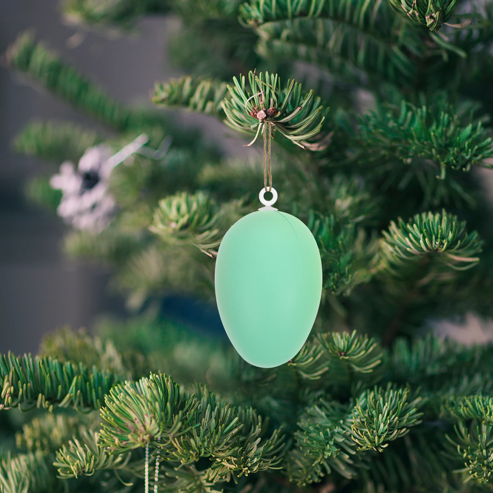 

50Pcs Easter Egg Decor Unpainted Plastic Eggs DIY Craft for Home Farmhouse Restaurant Party Hanging Ornament DIY Easter Egg