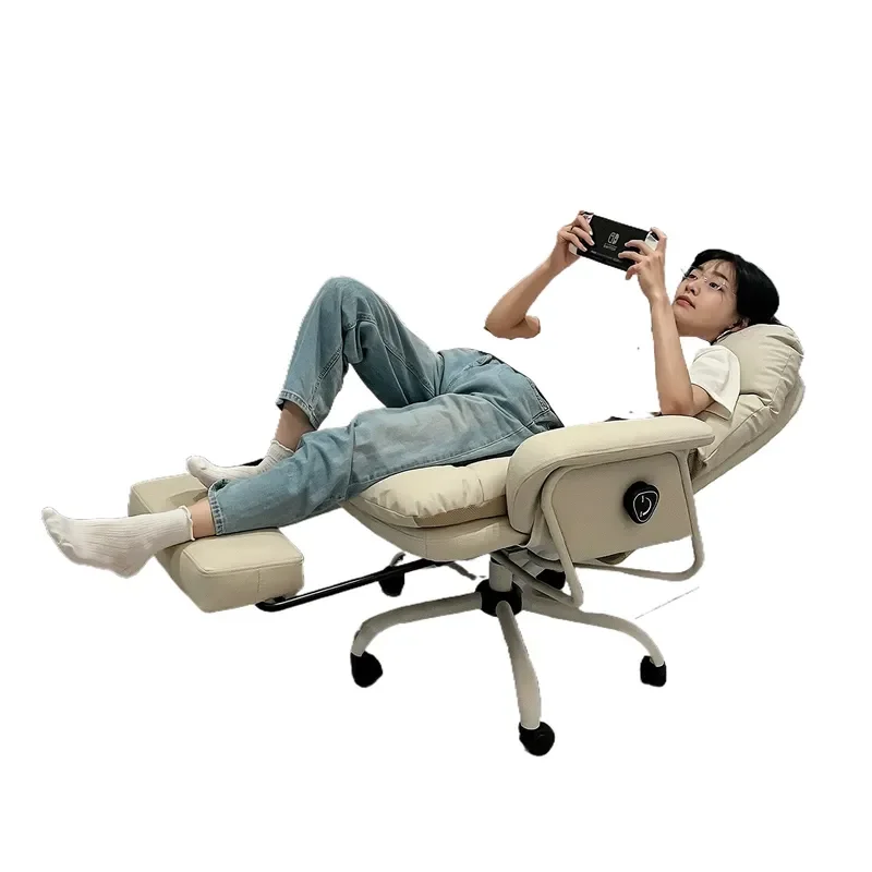 C6 Ergonomic Office Chair Reclining Boss Chair for Computer Gaming E-sports Seat with Footrest for Lunch Break Sedentary Use